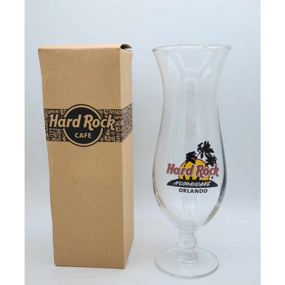 10" Hard Rock Cafe Orlando Florida Hurricane Glass. New in Box. - Picture 5 of 7